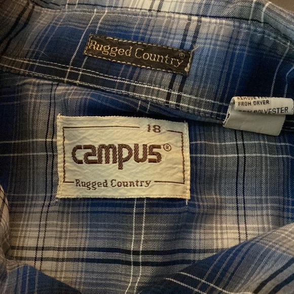 Blue Plaid Rugged Country Shirt - Picture 3 of 3